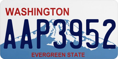 WA license plate AAP3952
