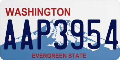 WA license plate AAP3954