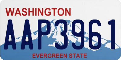 WA license plate AAP3961
