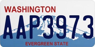 WA license plate AAP3973