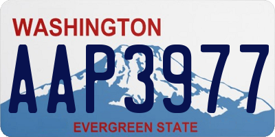 WA license plate AAP3977