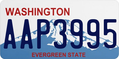 WA license plate AAP3995