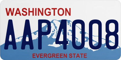 WA license plate AAP4008