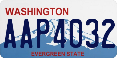 WA license plate AAP4032