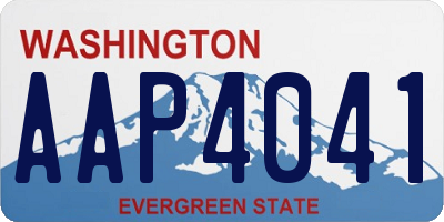 WA license plate AAP4041