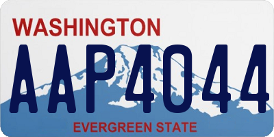 WA license plate AAP4044