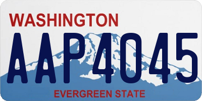 WA license plate AAP4045