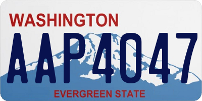 WA license plate AAP4047