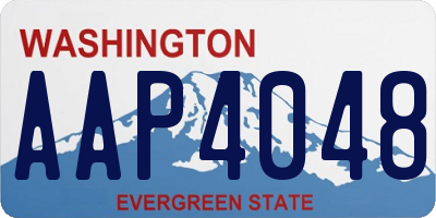 WA license plate AAP4048