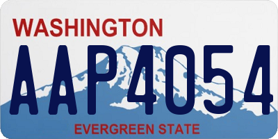 WA license plate AAP4054