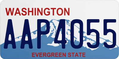 WA license plate AAP4055