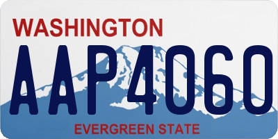 WA license plate AAP4060