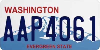 WA license plate AAP4061