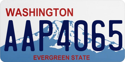 WA license plate AAP4065