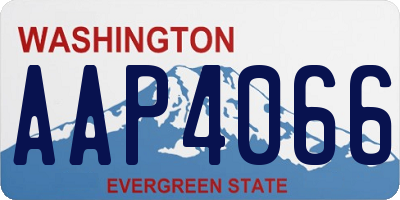 WA license plate AAP4066