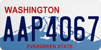 WA license plate AAP4067