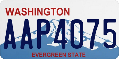 WA license plate AAP4075