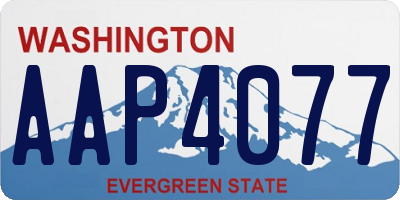 WA license plate AAP4077