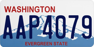 WA license plate AAP4079