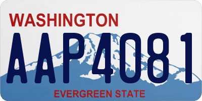 WA license plate AAP4081