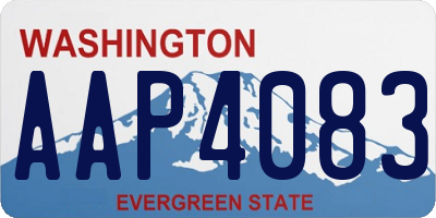 WA license plate AAP4083