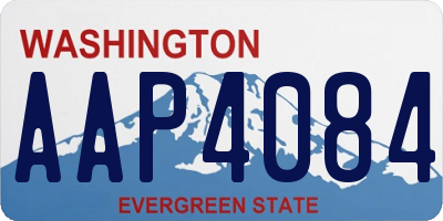 WA license plate AAP4084