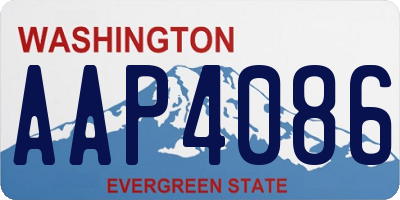 WA license plate AAP4086