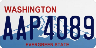 WA license plate AAP4089