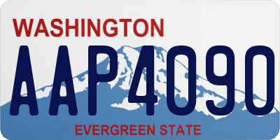WA license plate AAP4090