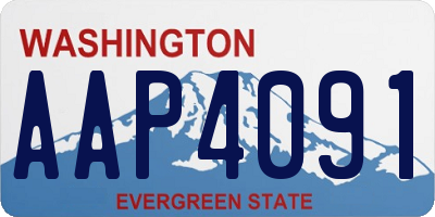 WA license plate AAP4091