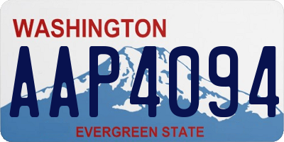 WA license plate AAP4094