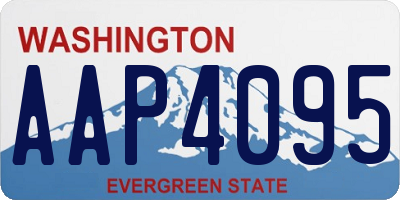 WA license plate AAP4095