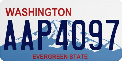 WA license plate AAP4097