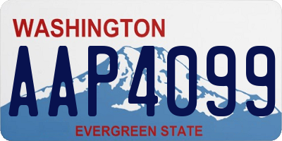 WA license plate AAP4099
