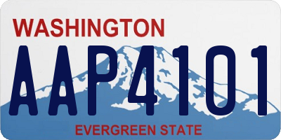 WA license plate AAP4101