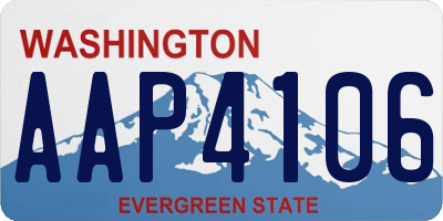 WA license plate AAP4106