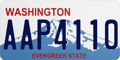 WA license plate AAP4110