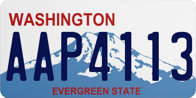 WA license plate AAP4113