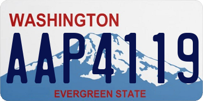 WA license plate AAP4119