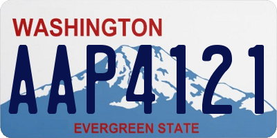 WA license plate AAP4121