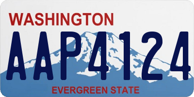 WA license plate AAP4124