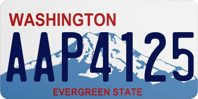 WA license plate AAP4125