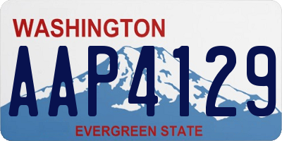 WA license plate AAP4129