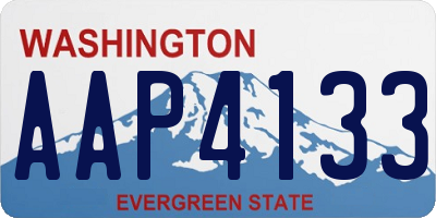 WA license plate AAP4133