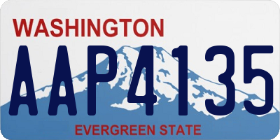 WA license plate AAP4135