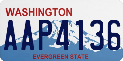 WA license plate AAP4136