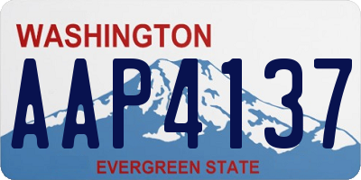 WA license plate AAP4137