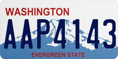 WA license plate AAP4143