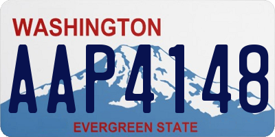 WA license plate AAP4148
