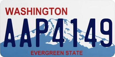 WA license plate AAP4149